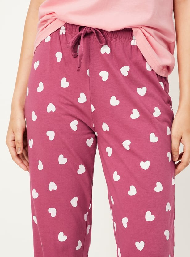women printed pj set women printed pj set
